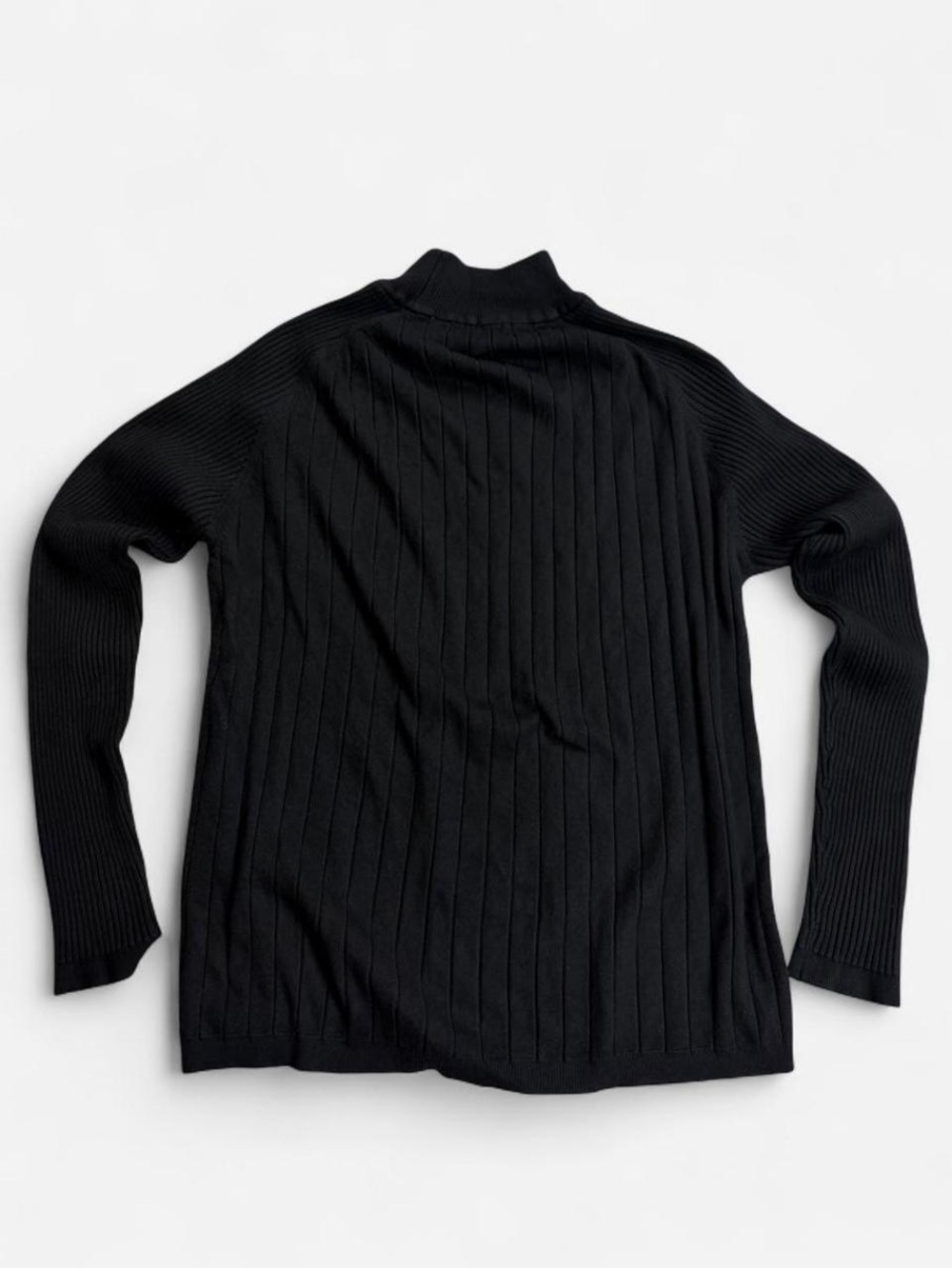 Y2K Concepts by Claiborne Black Ribbed Mock Neck Sweater XL Men’s